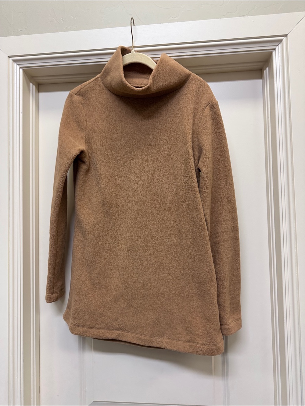 Dudley Stephens Camel Turtleneck Fleece Pullover